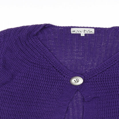 Marbele Womens Purple   Cardigan Jumper Size XL
