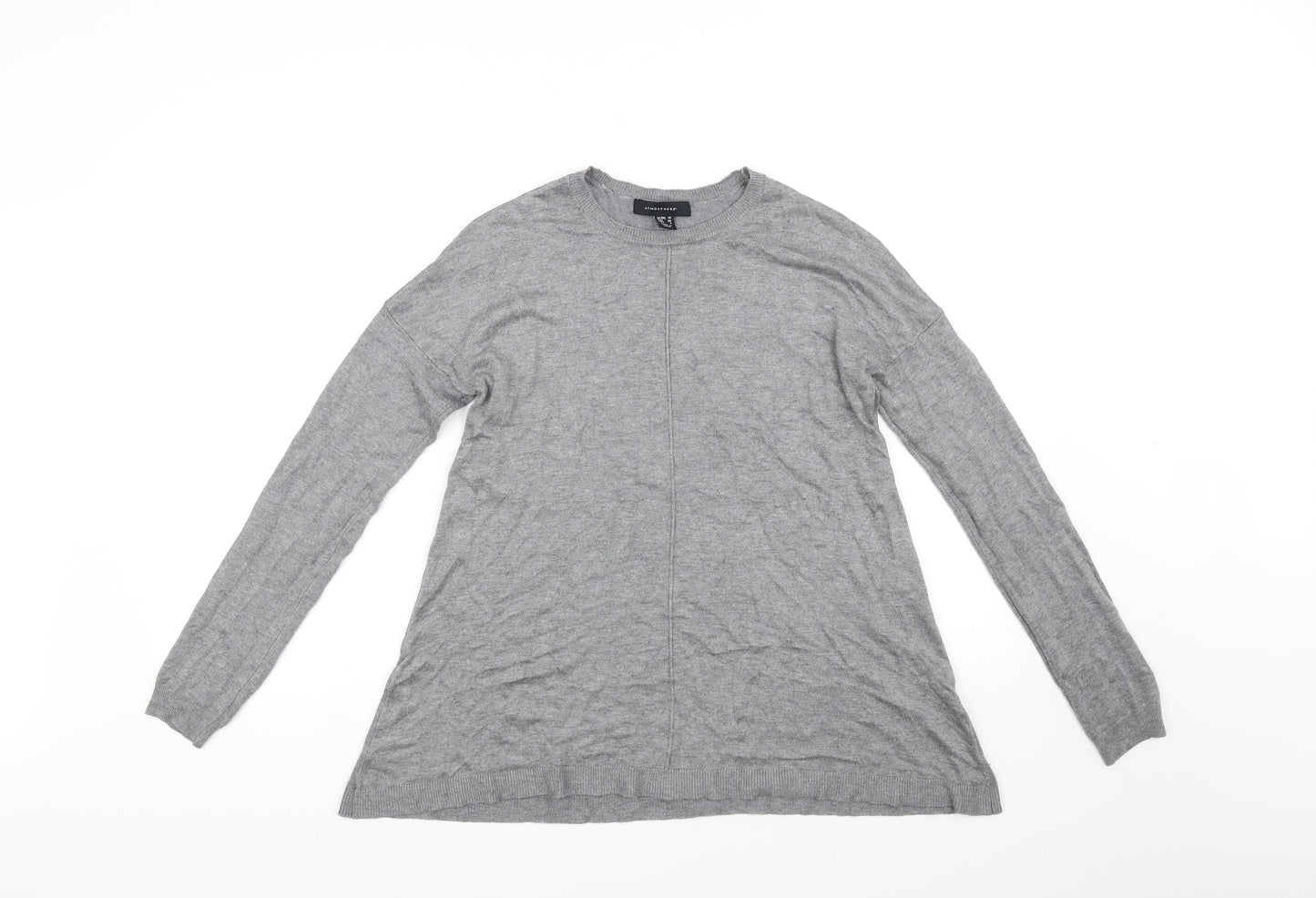 Womens UK Size 10 Atmosphere Grey Basic T-Shirt