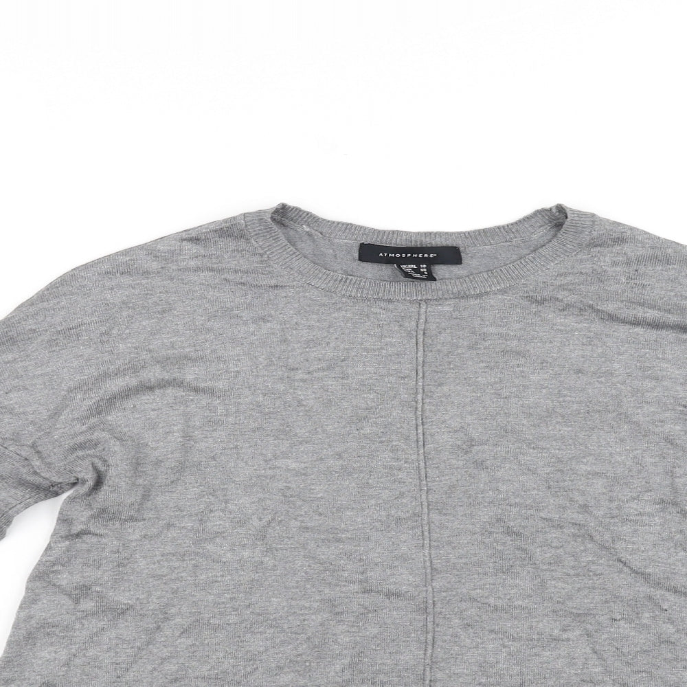 Womens UK Size 10 Atmosphere Grey Basic T-Shirt