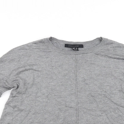 Womens UK Size 10 Atmosphere Grey Basic T-Shirt