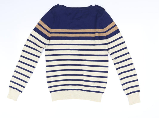 Atmosphere Womens Beige Striped  Pullover Jumper Size 12