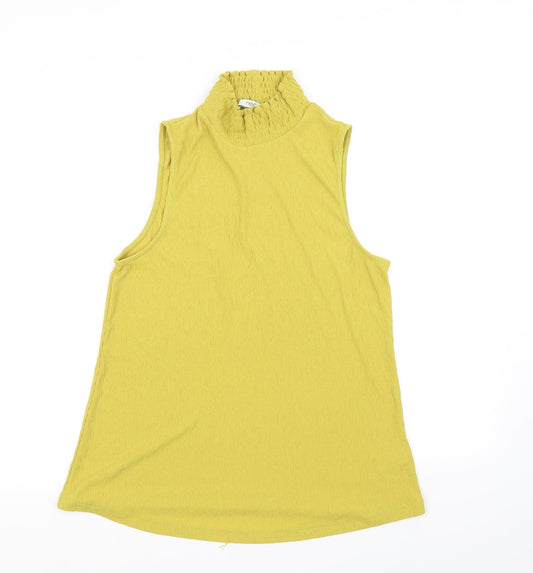 Womens UK Size 14 NEXT Yellow Basic T-Shirt