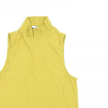 Womens UK Size 14 NEXT Yellow Basic T-Shirt