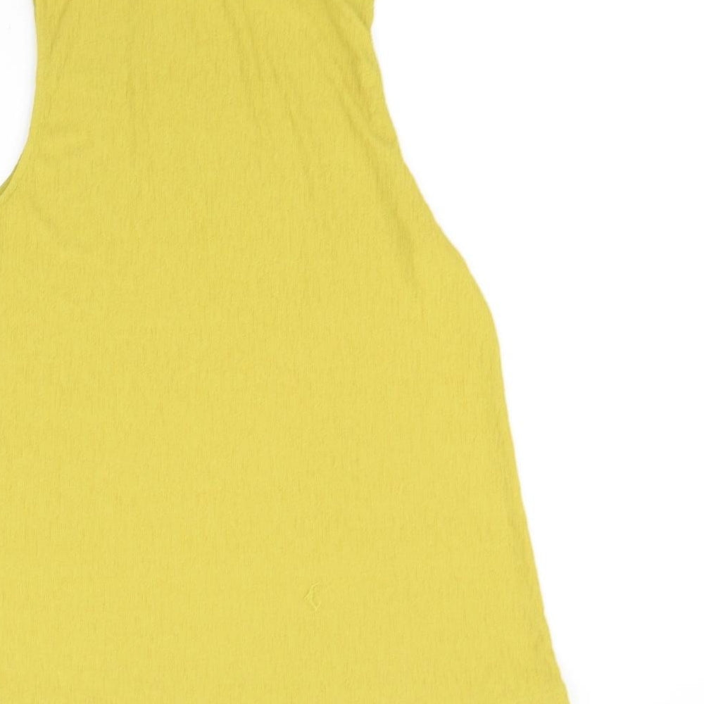 Womens UK Size 14 NEXT Yellow Basic T-Shirt