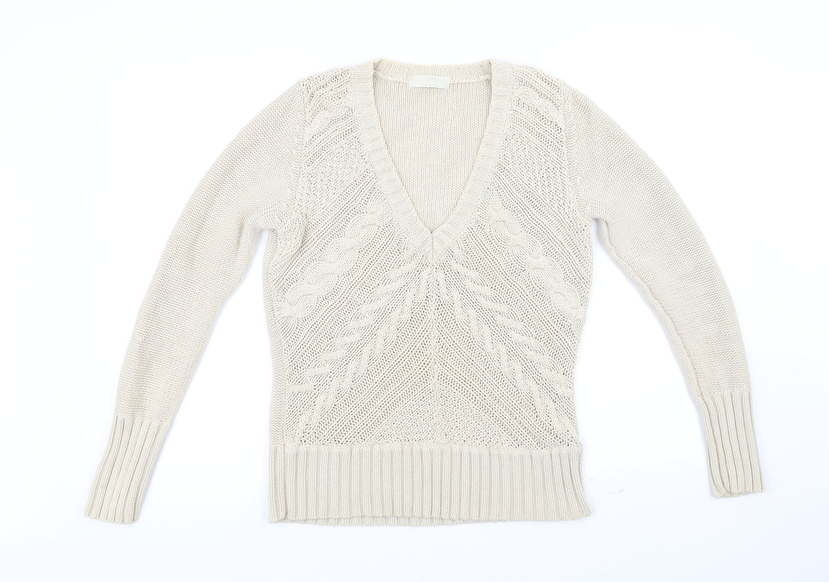 Marks & Spencer Womens Beige   Pullover Jumper Size 12