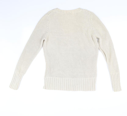 Marks & Spencer Womens Beige   Pullover Jumper Size 12