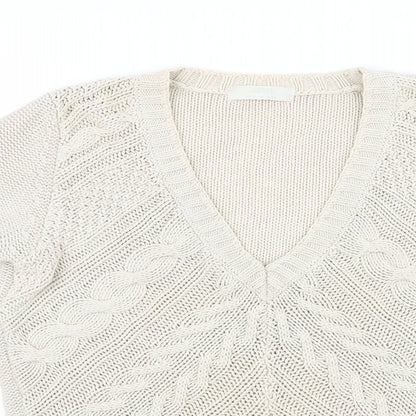 Marks & Spencer Womens Beige   Pullover Jumper Size 12