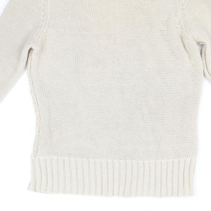 Marks & Spencer Womens Beige   Pullover Jumper Size 12