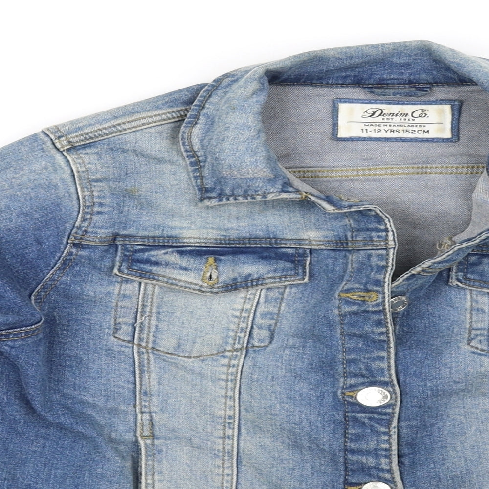 deniem & co Girls Blue   Jacket Coat Size 11-12 Years