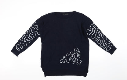 Zuppe Womens Blue   Pullover Jumper Size M