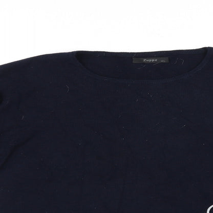 Zuppe Womens Blue   Pullover Jumper Size M