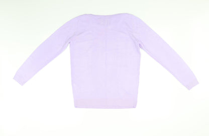 Maine New England Womens Purple Pullover Jumper Size 12