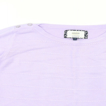 Maine New England Womens Purple Pullover Jumper Size 12