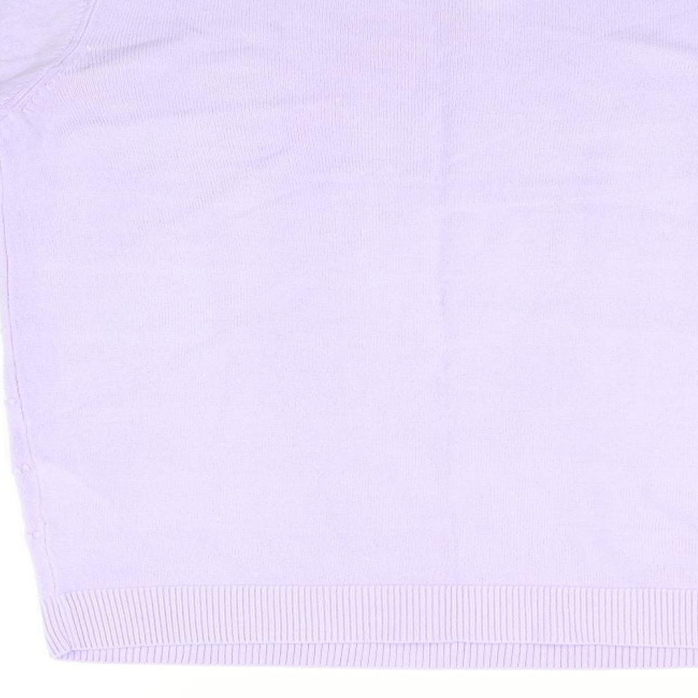 Maine New England Womens Purple Pullover Jumper Size 12