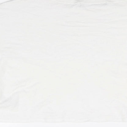 Womens UK Size 14 Marks and Spencer White Basic T-Shirt