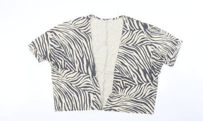 George Womens Beige Geometric  Cardigan Jumper Size S