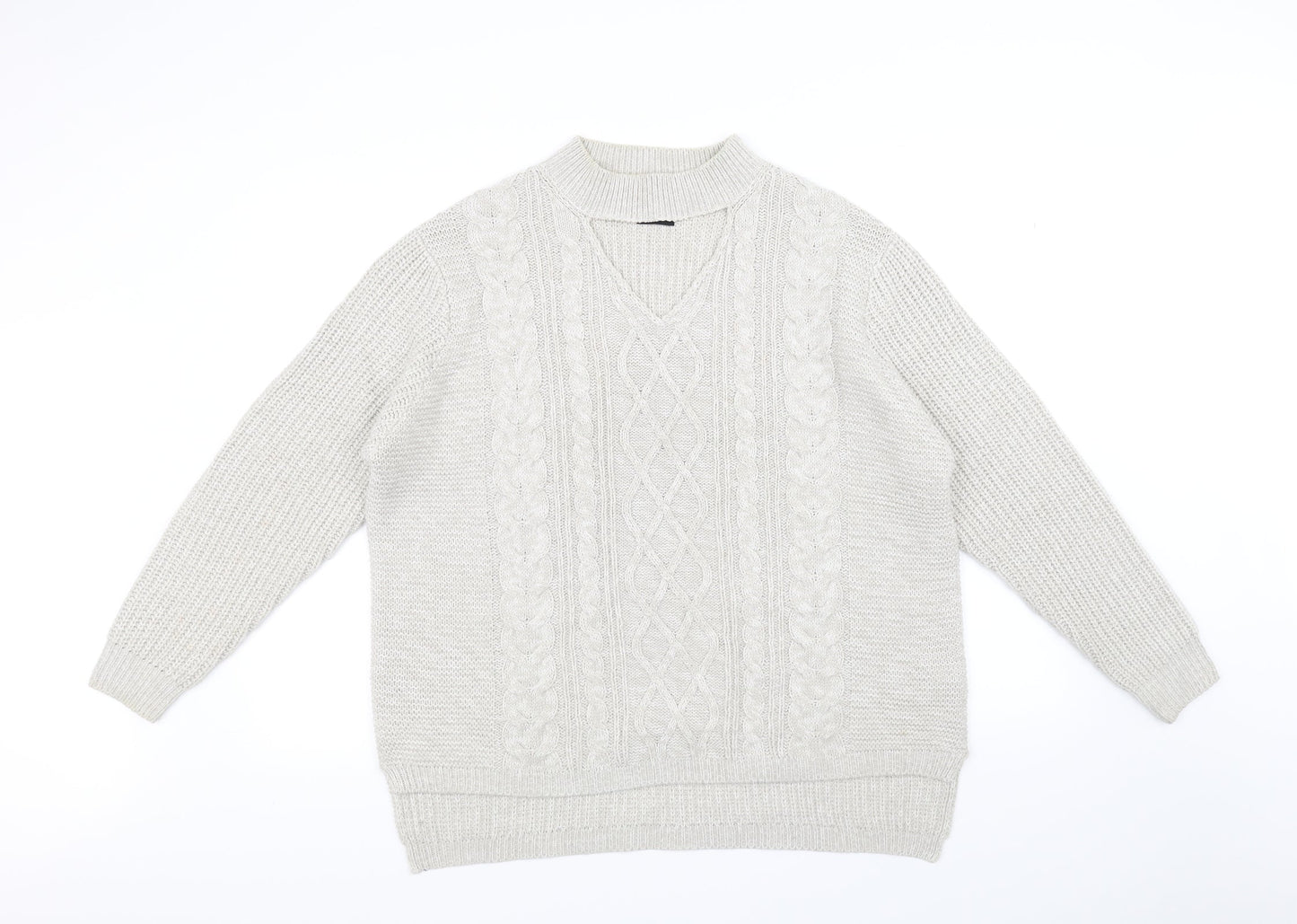 Beyou Womens Beige   Pullover Jumper Size 16