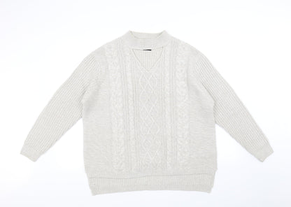 Beyou Womens Beige   Pullover Jumper Size 16