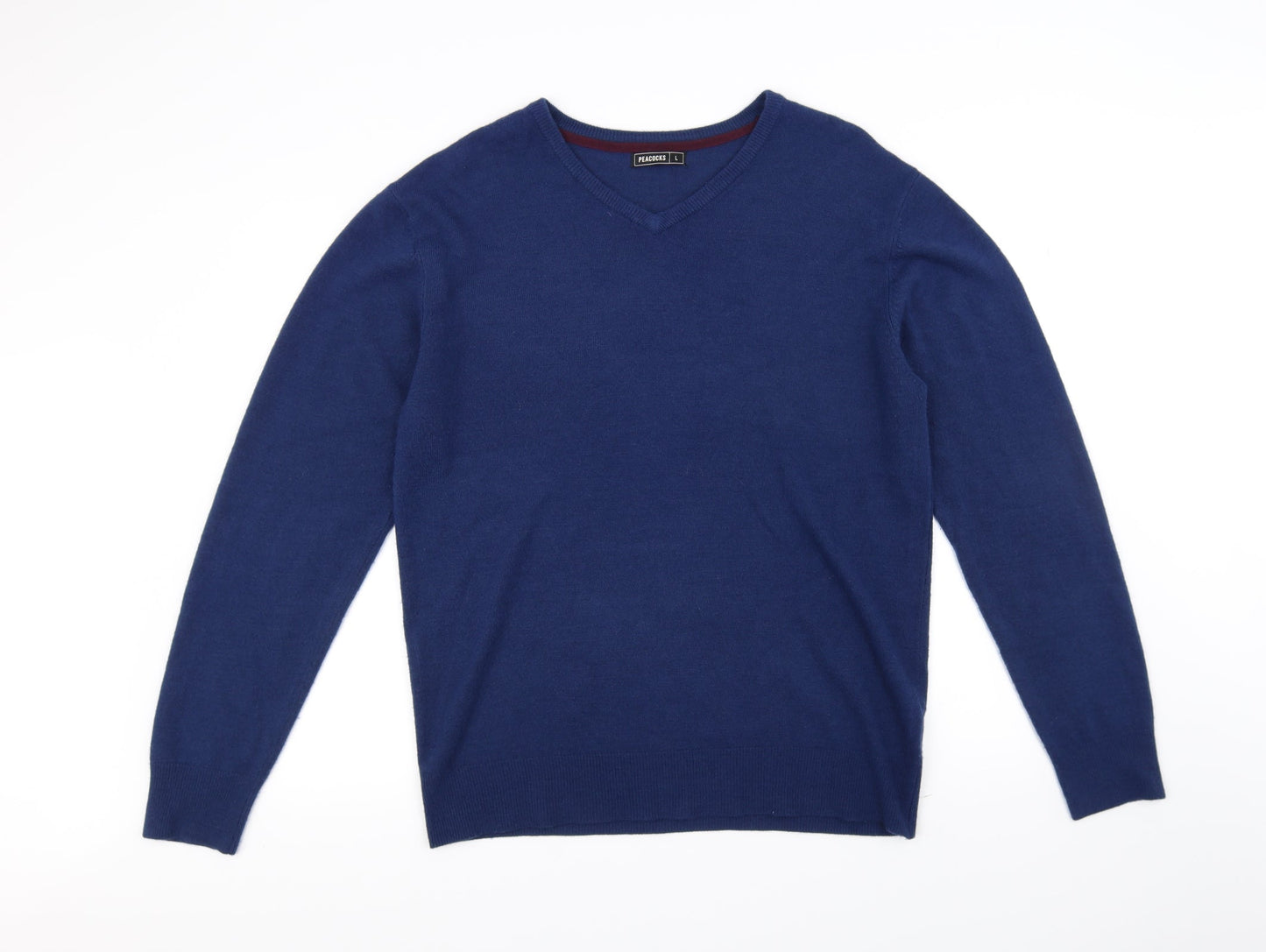 Peacocks Mens Blue   Pullover Jumper Size L