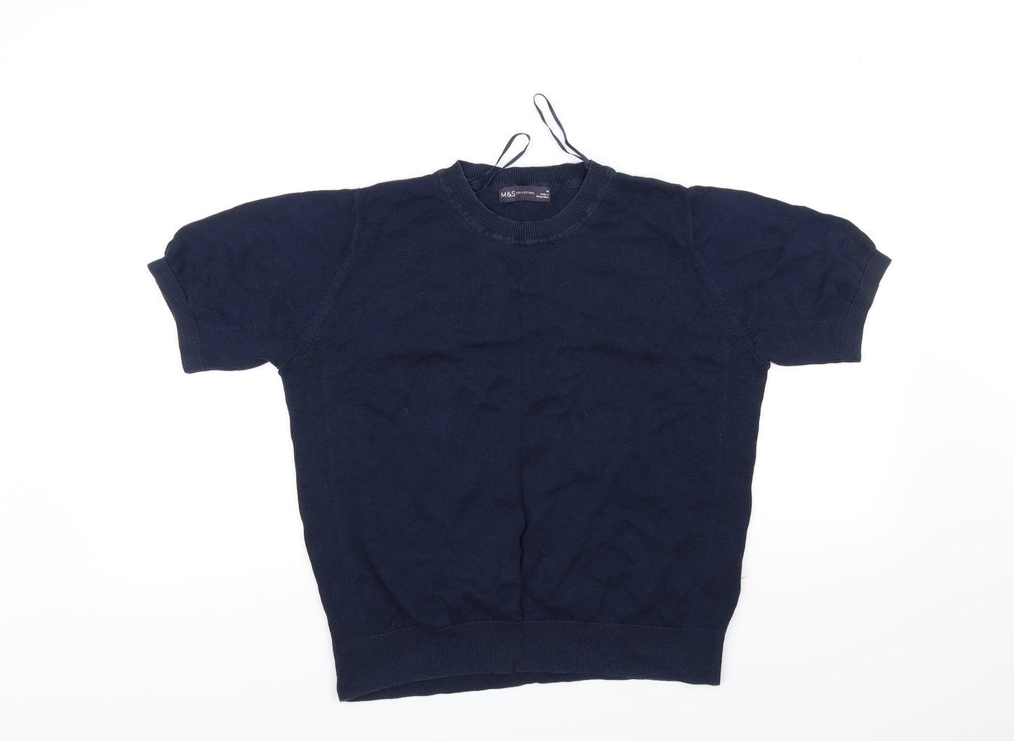 Womens UK Size 14 Marks and Spencer Blue Basic T-Shirt