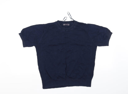 Womens UK Size 14 Marks and Spencer Blue Basic T-Shirt