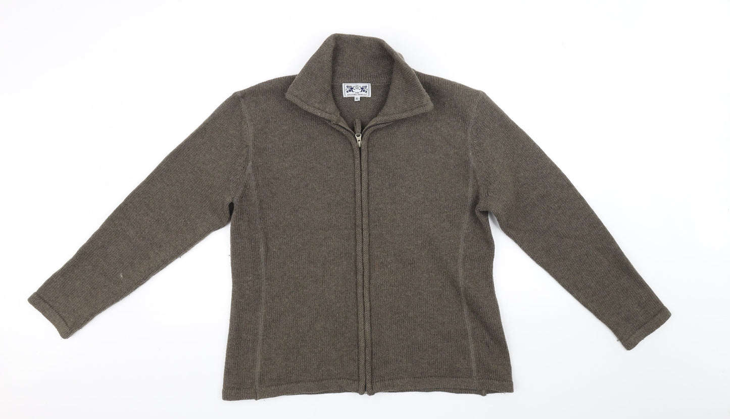 The Oxford Shirt Co Womens Brown   Full Zip Jumper Size XL