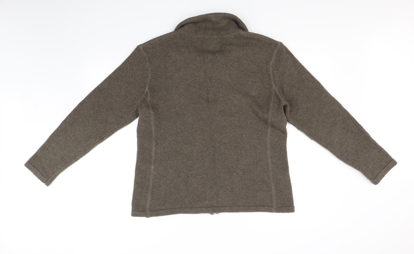 The Oxford Shirt Co Womens Brown   Full Zip Jumper Size XL