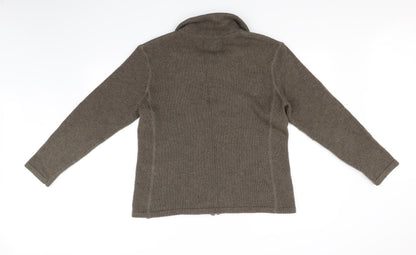 The Oxford Shirt Co Womens Brown   Full Zip Jumper Size XL