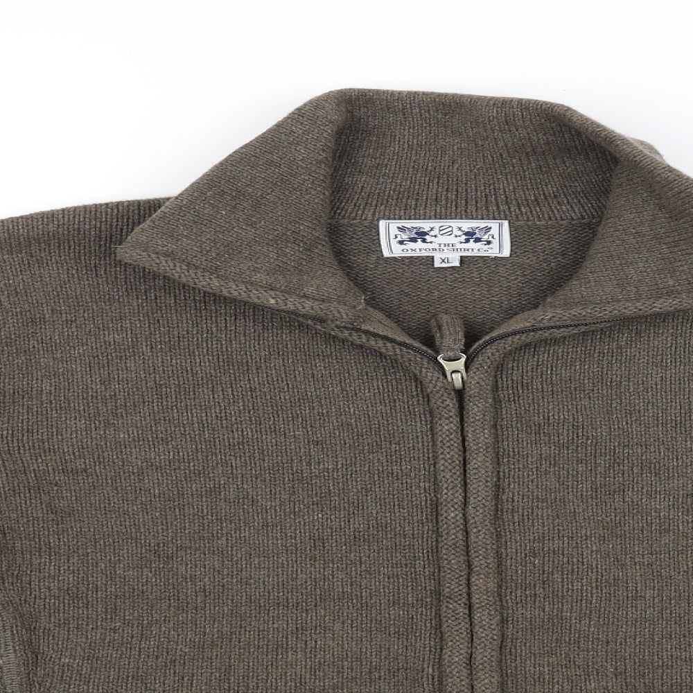 The Oxford Shirt Co Womens Brown   Full Zip Jumper Size XL