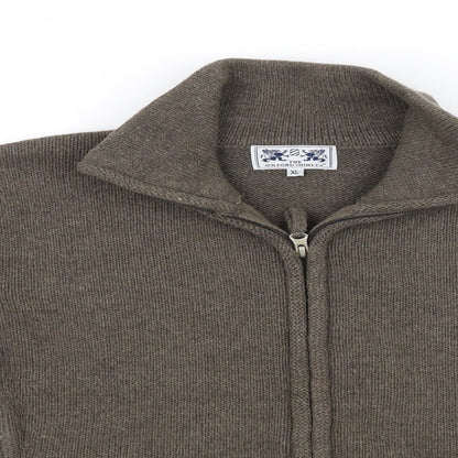 The Oxford Shirt Co Womens Brown   Full Zip Jumper Size XL