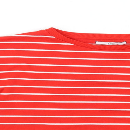 M&S Kids Girls Red Striped  Pullover Jumper Size 12-13 Years  - bows