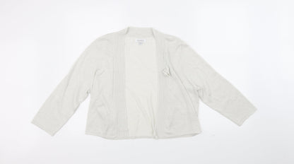 Nightingales Womens White   Cardigan Jumper Size 16