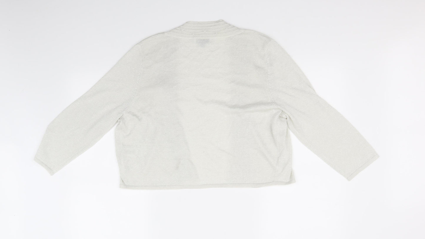 Nightingales Womens White   Cardigan Jumper Size 16