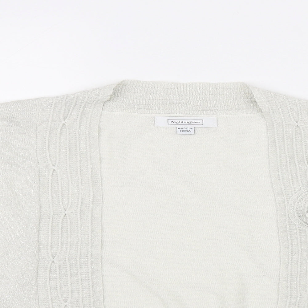 Nightingales Womens White   Cardigan Jumper Size 16