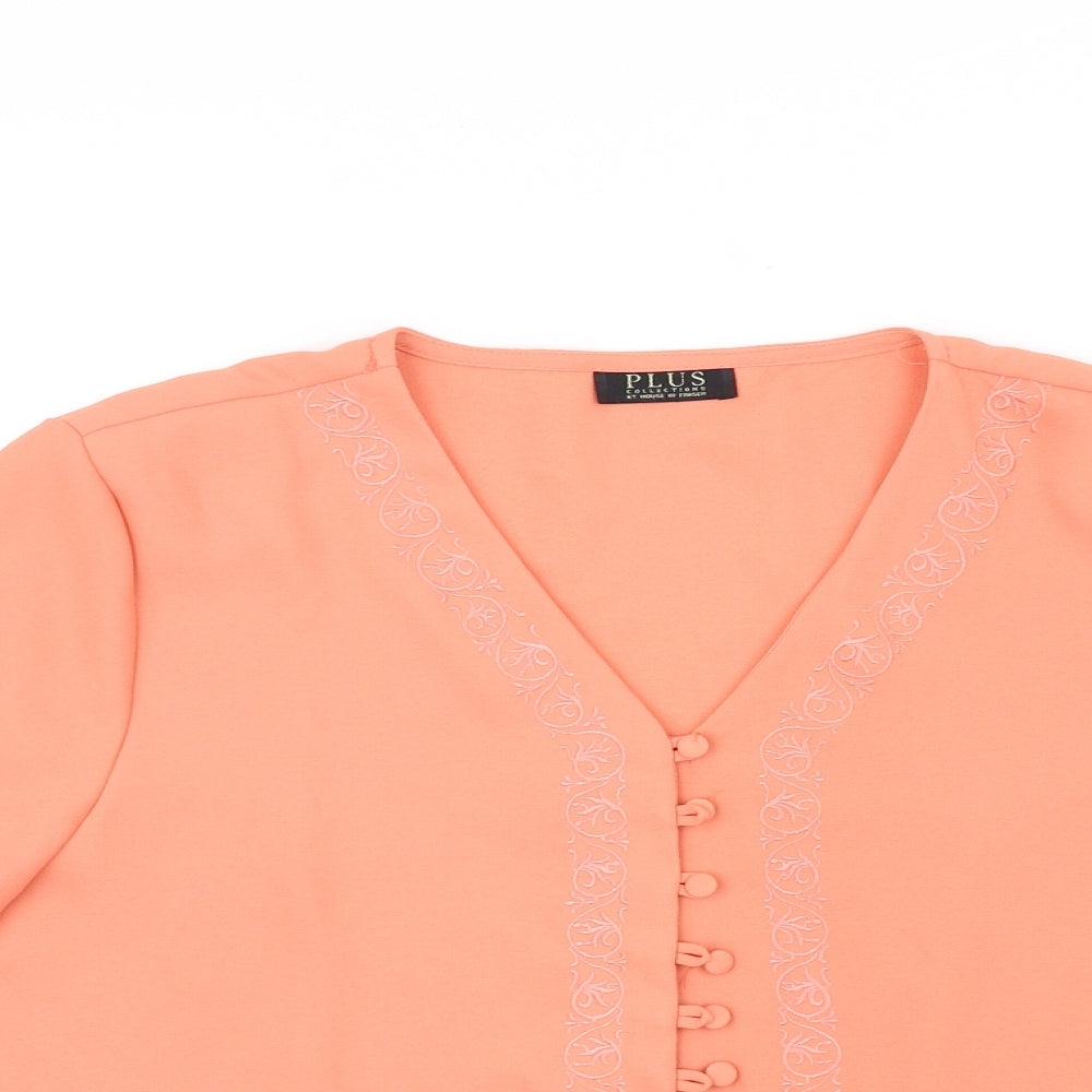 House of Fraser Womens Orange   Basic Blouse Size 20