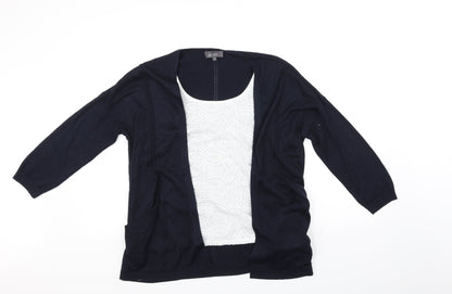 Per Una Womens Blue   Cardigan Jumper Size 14