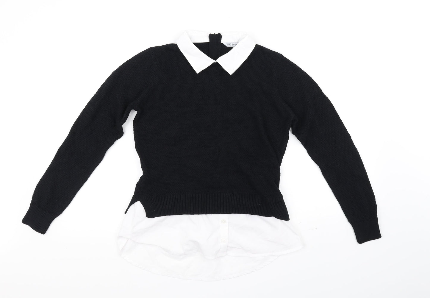 f&F school Girls Black   Pullover Jumper Size 11-12 Years