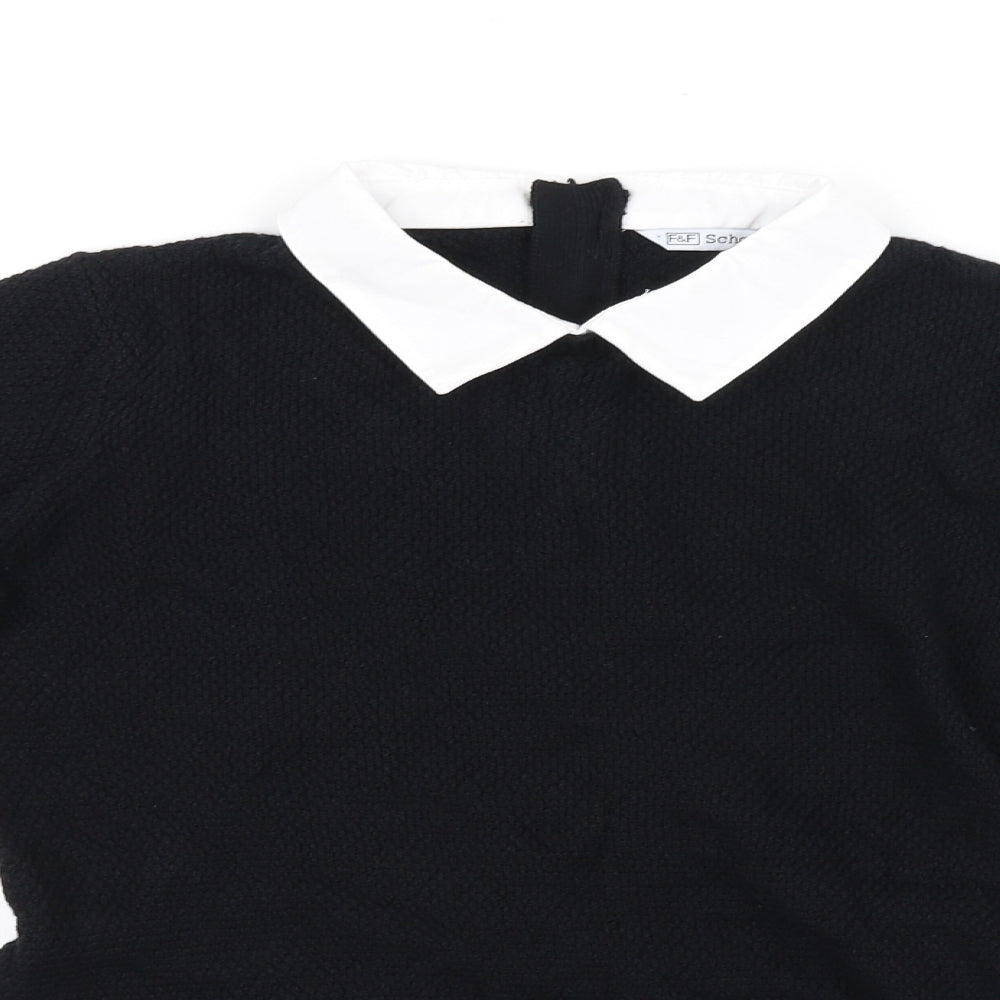 f&F school Girls Black   Pullover Jumper Size 11-12 Years
