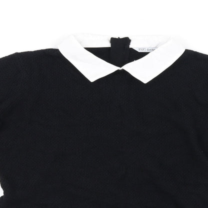 f&F school Girls Black   Pullover Jumper Size 11-12 Years