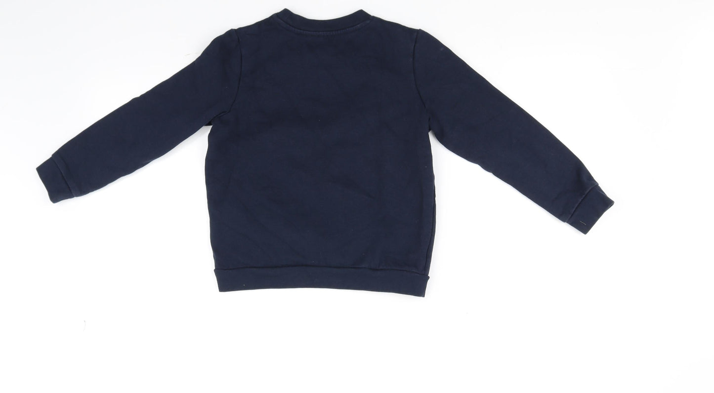 Lilly & Dan Girls Blue   Pullover Jumper Size 7-8 Years  - Raindeer