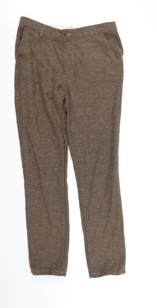 Womens UK Size M ASOS Regular Fit  Brown Trousers