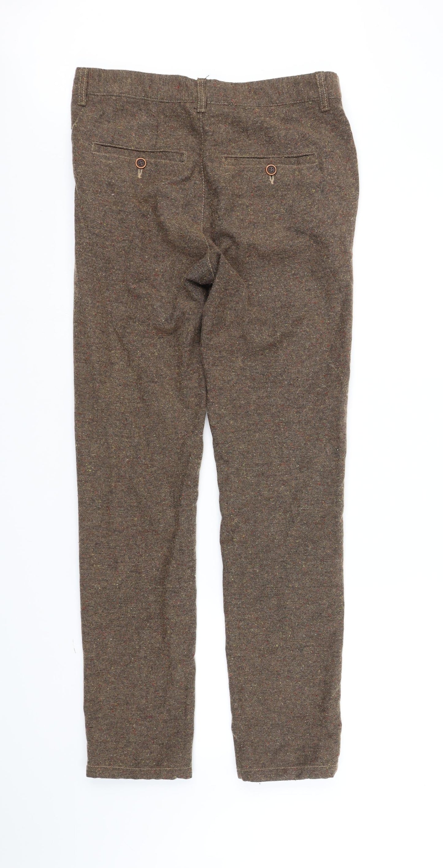 Womens UK Size M ASOS Regular Fit  Brown Trousers