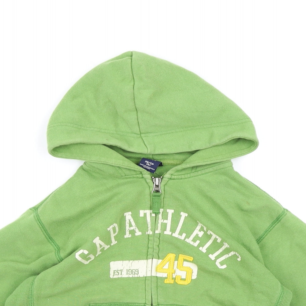 Gap Boys Green  Jersey Full Zip Hoodie Size 4 Years