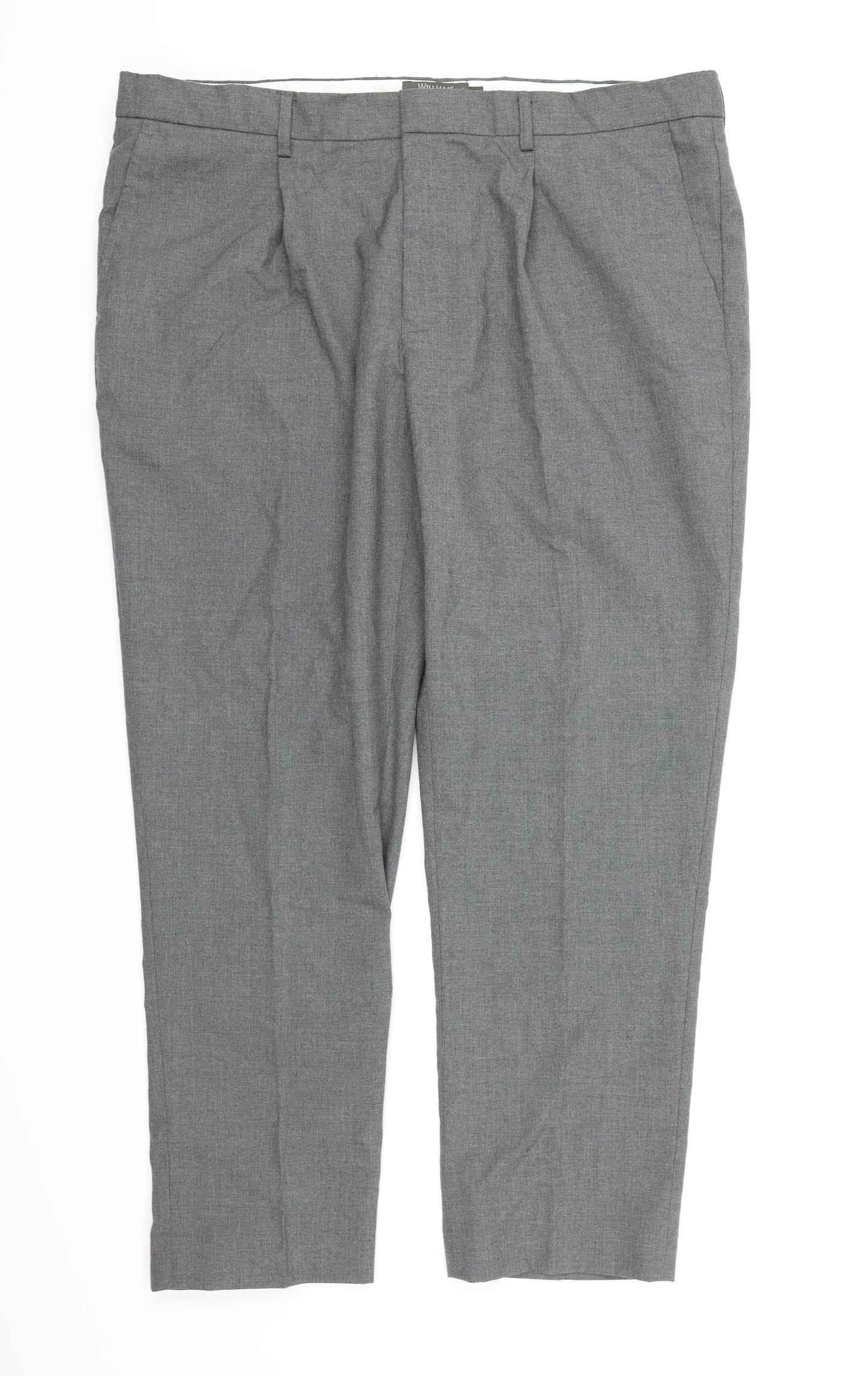 Williams & Brown Mens Grey  Rayon Dress Pants Trousers  L28 in