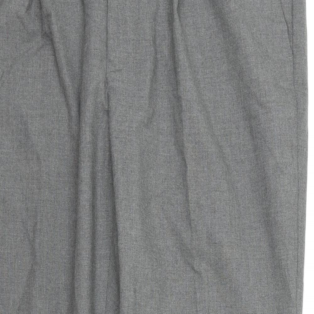 Williams & Brown Mens Grey  Rayon Dress Pants Trousers  L28 in