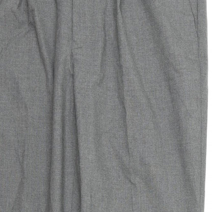 Williams & Brown Mens Grey  Rayon Dress Pants Trousers  L28 in
