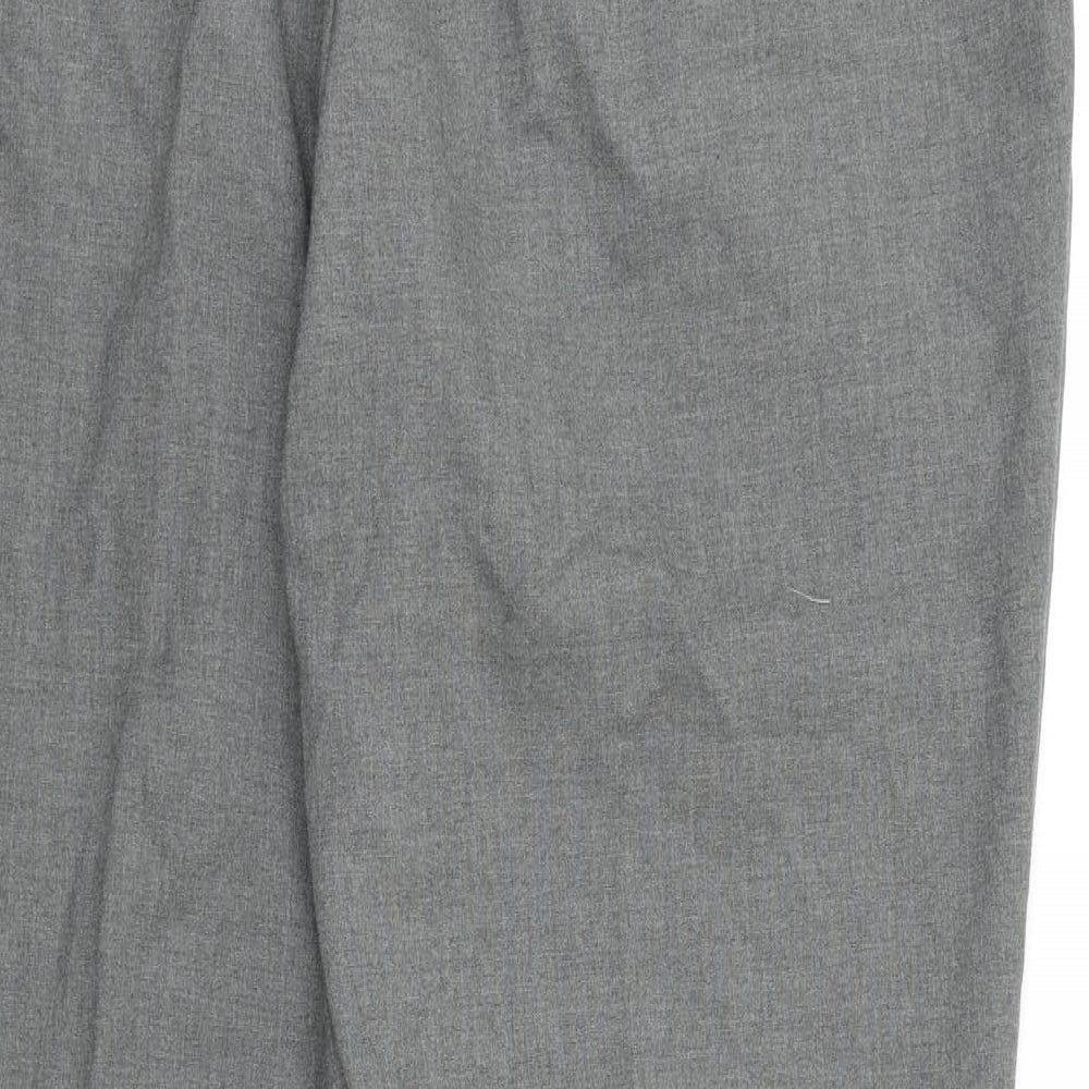 Williams & Brown Mens Grey  Rayon Dress Pants Trousers  L28 in