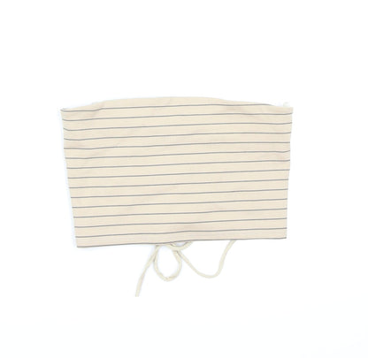 Fashion Nova Womens Beige Striped  Cropped Tank Size M