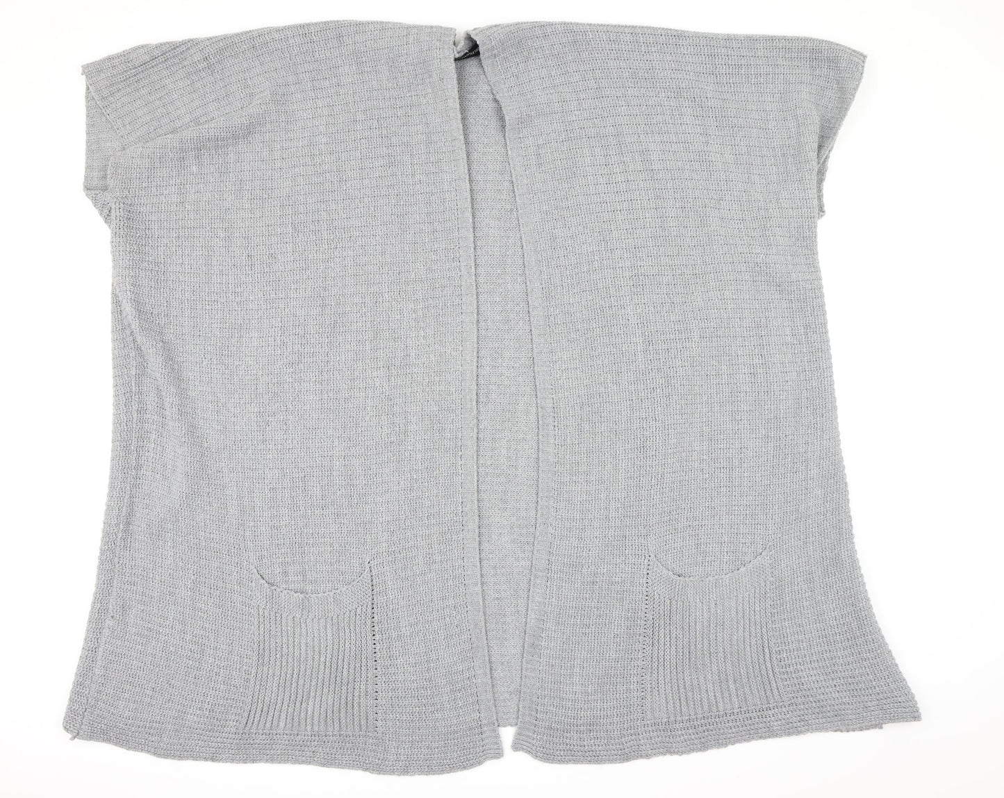 PRETTYLITTLETHING Womens Grey  Knit Cardigan Jumper Size M