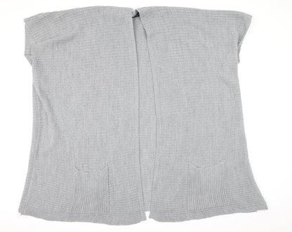 PRETTYLITTLETHING Womens Grey  Knit Cardigan Jumper Size M